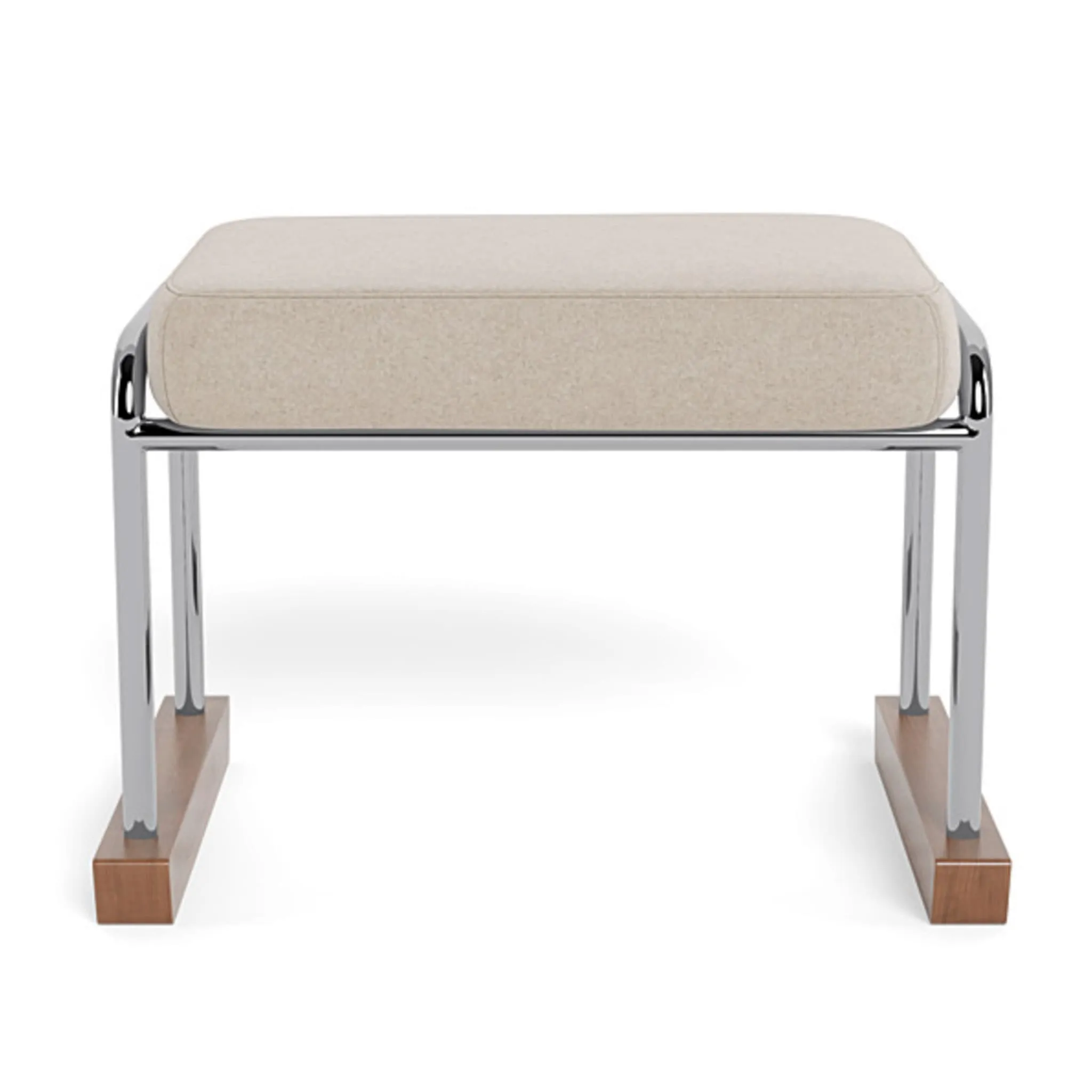 Monte Tabouret Jackson - Laine Oatmeal  Chrome