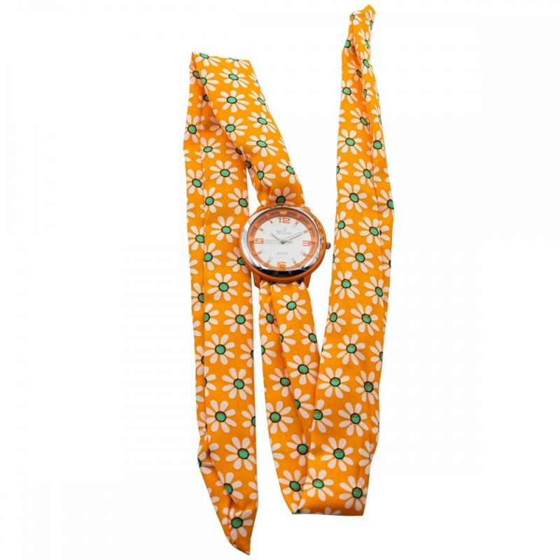 Montre Femme CHTIME bracelet Tissu Orange