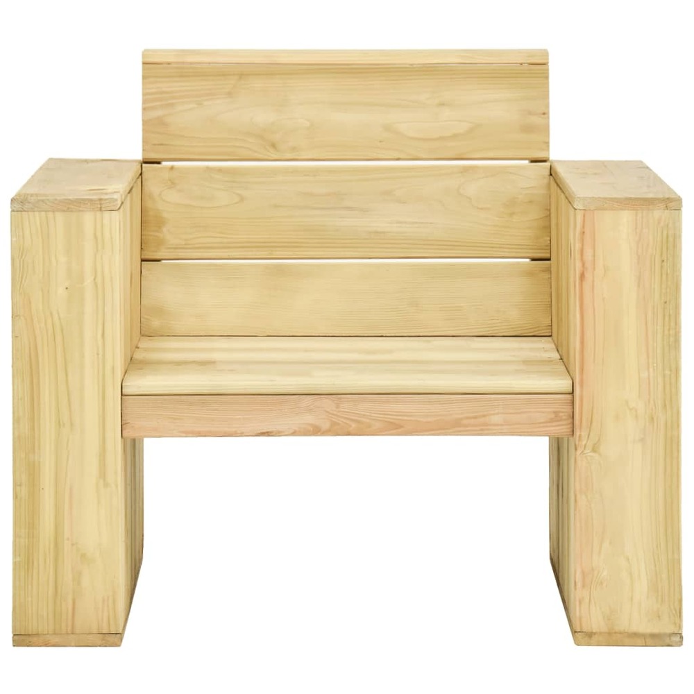 Salon de jardin meuble d'extérieur ensemble de mobilier 3 pièces bois massif de pin imprégné
