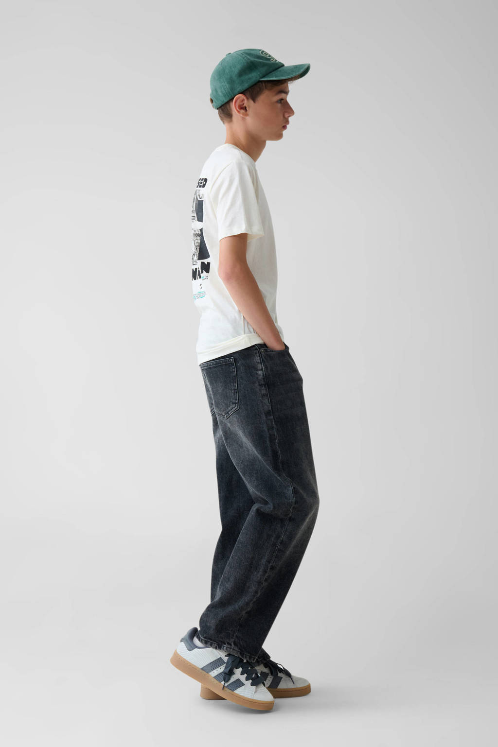 Shoeby wide leg loose fit jeans black denim