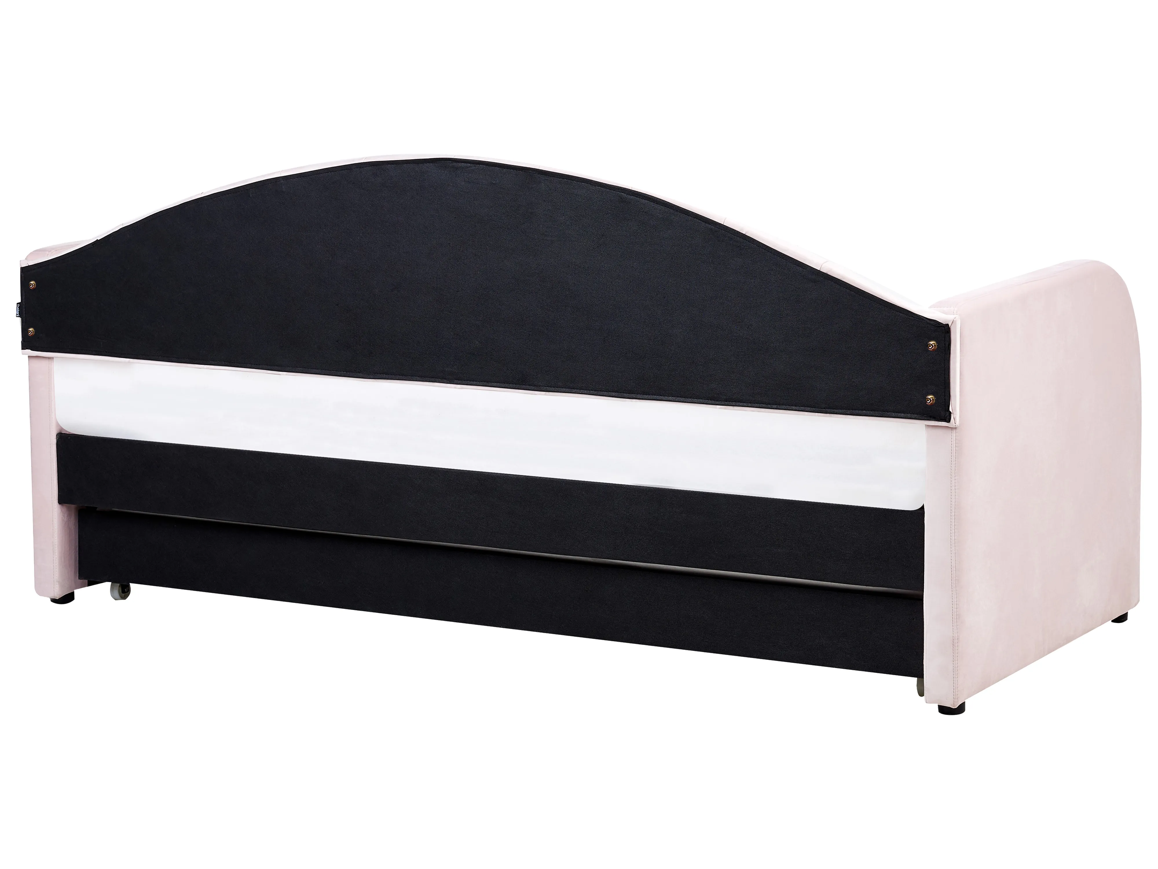Onderschuifbed Fluweel EYBURIE 90 x 200 cm Pastelroze