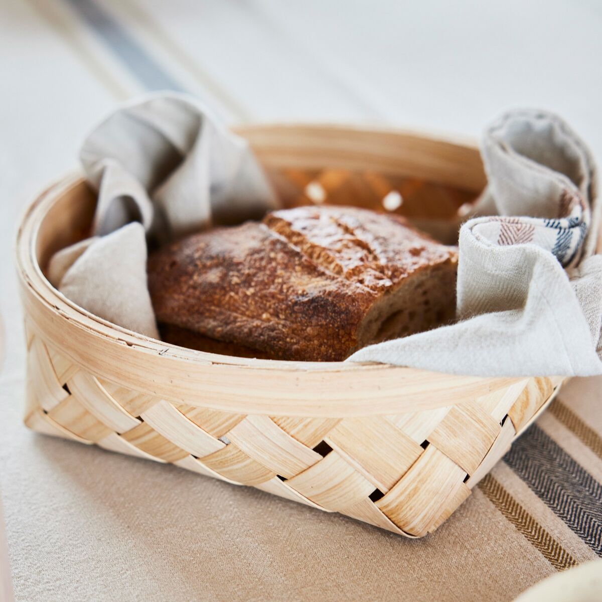 Sporta brødkurv liten 22 x 22 cm, natur