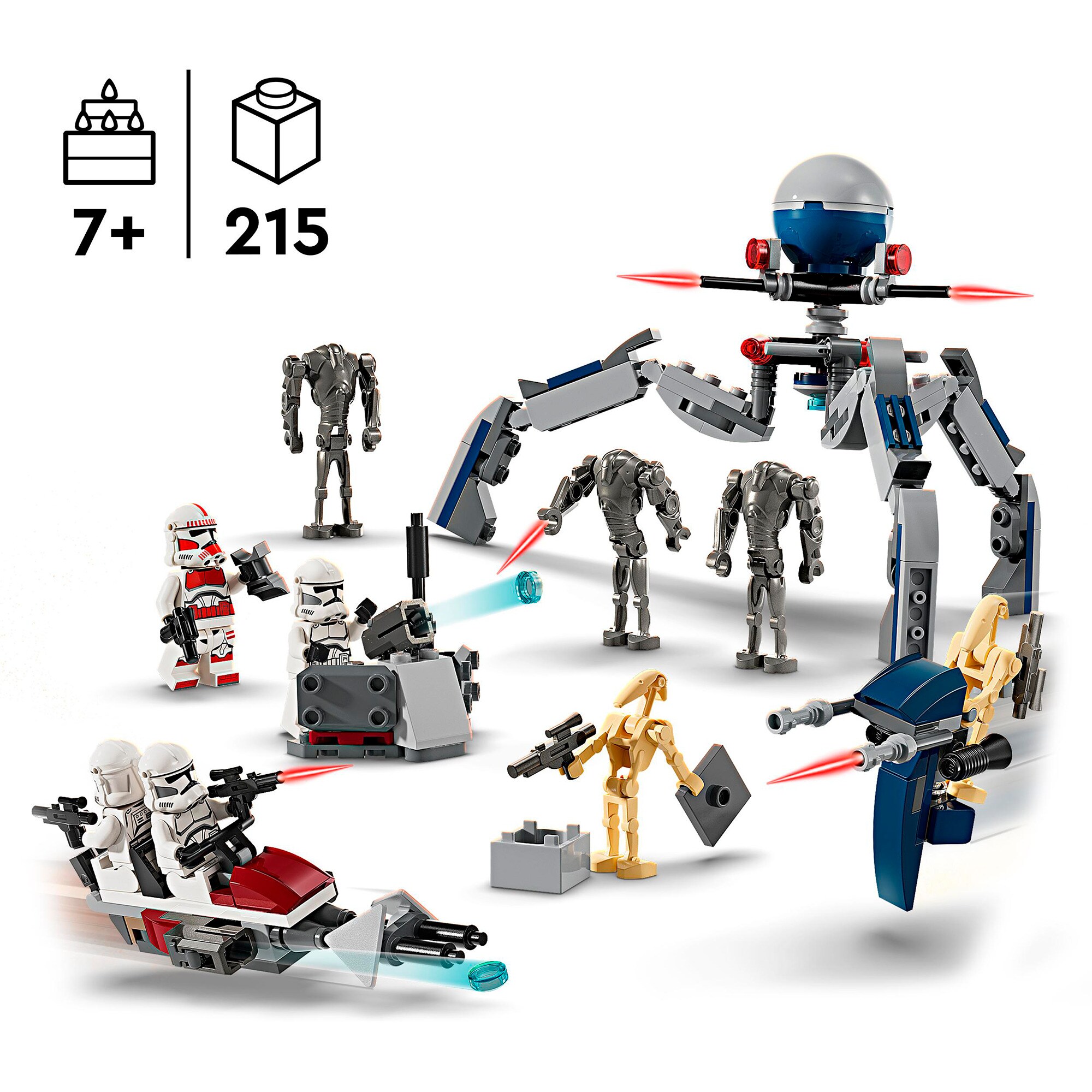 LEGO Konstruktionsspielzeug LEGO Star Wars Clone Trooper & Battle Droid Battle Pack