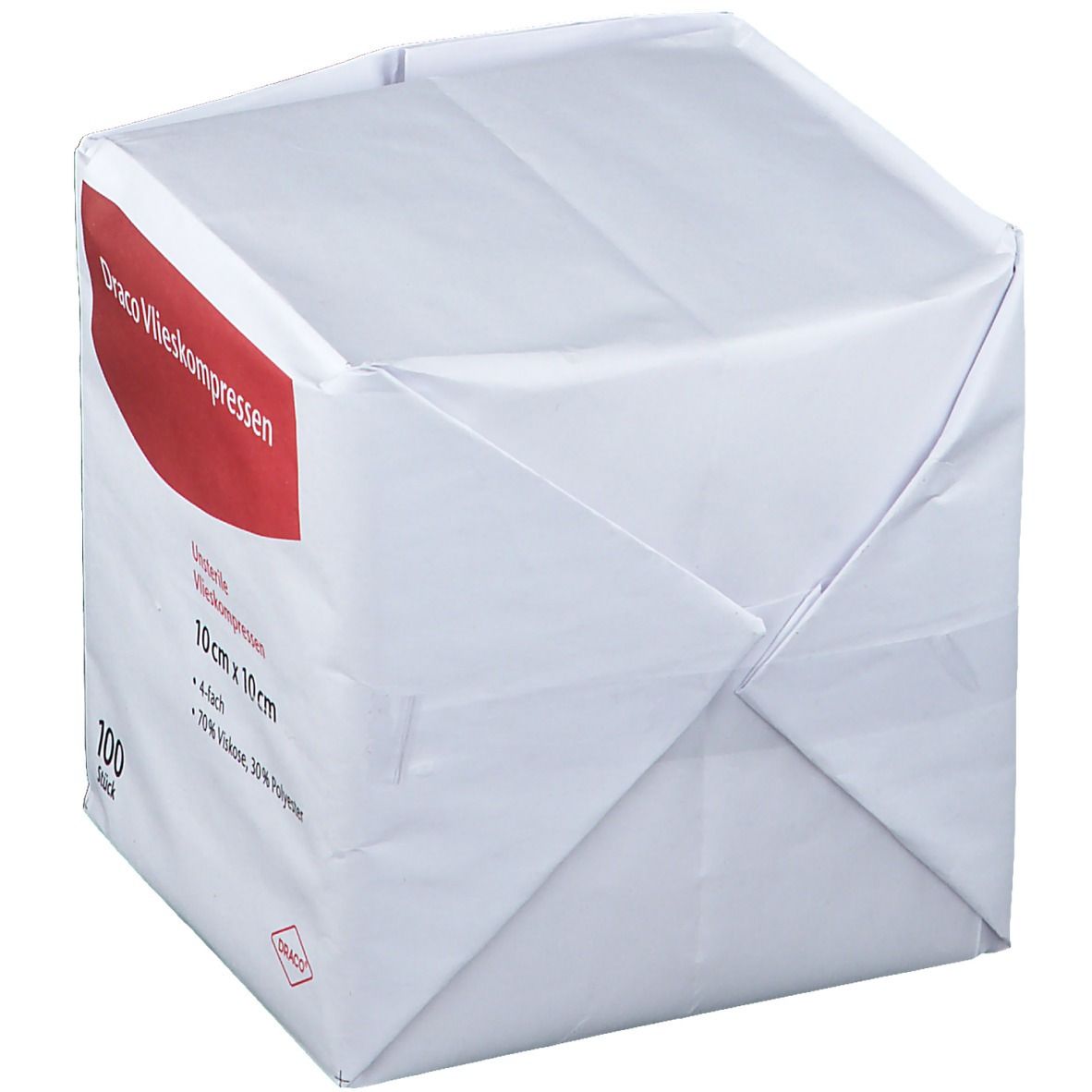 Draco Vliesstoffkompresse  10 x 10 cm 4fach unsteril