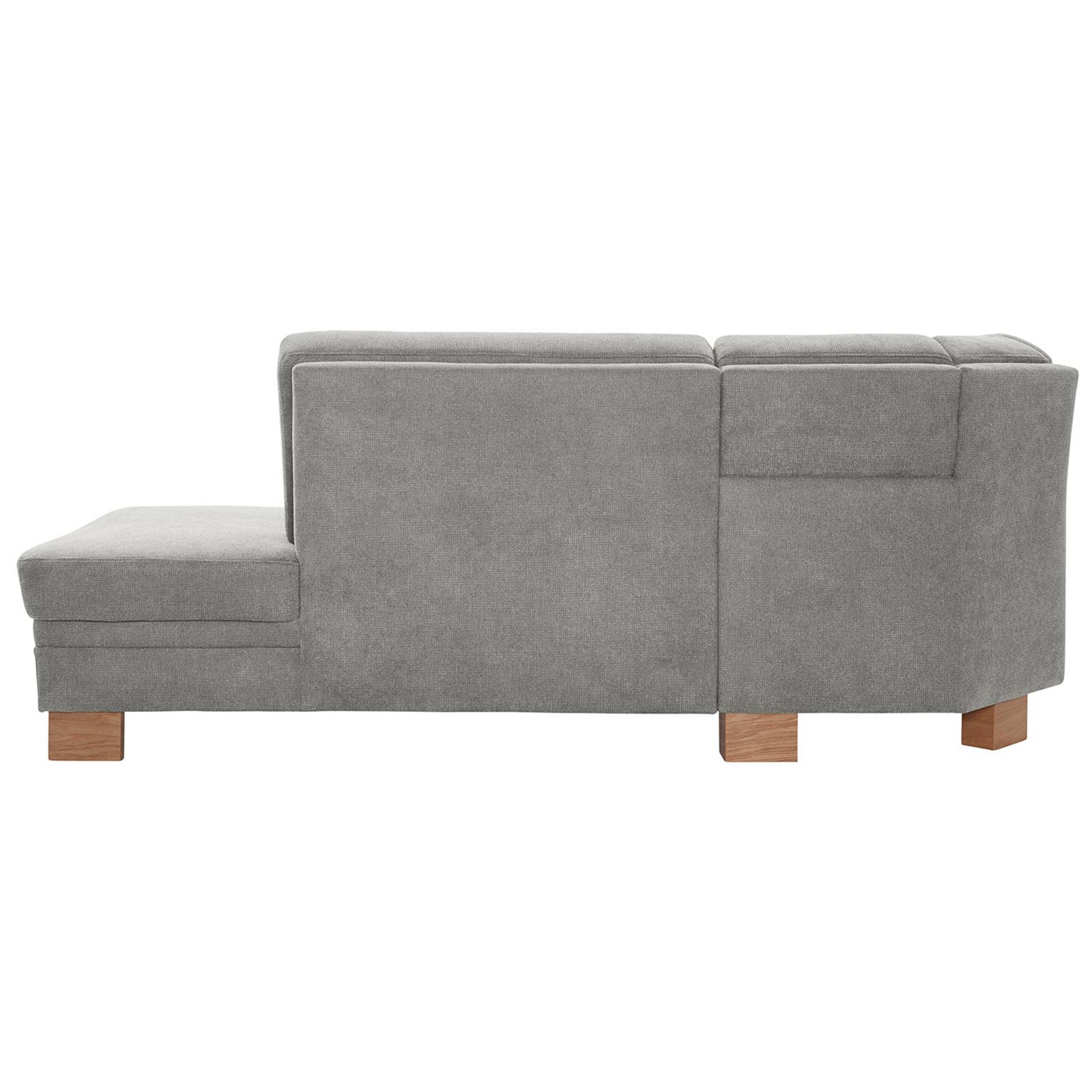 polsterpower Ecksofa - Belle silver - Basismodell - Ottomane rechts