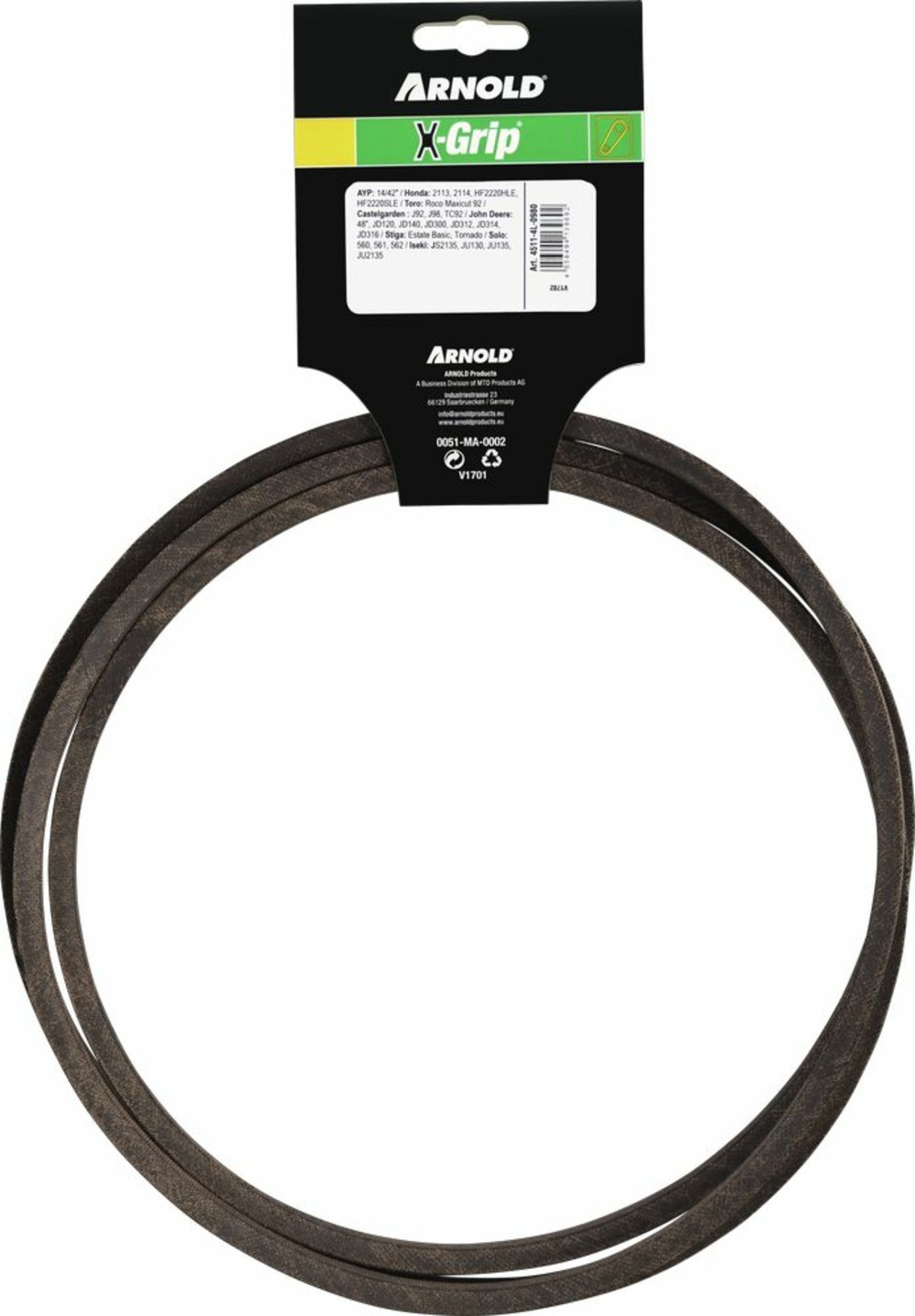 Courroie trapézoïdale x-grip v de type 4l980