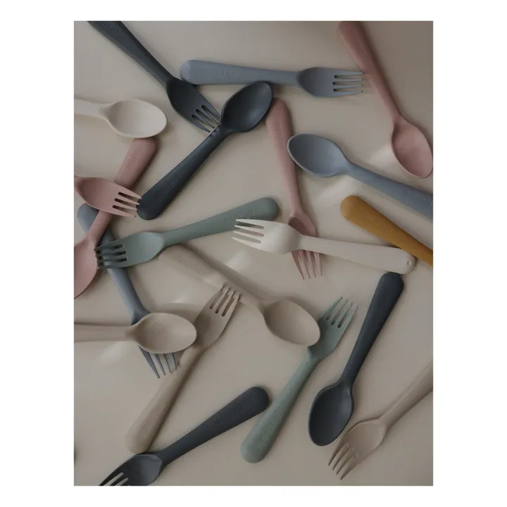 Mushie Cuillères en silicone - Set de 2 | Lilas