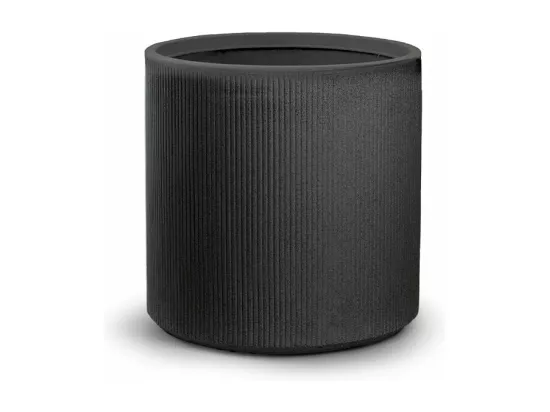 Vase en résine pour plantes d'intérieur et d'extérieur, design cylindrique rond d.36x35h Modigliani Gris