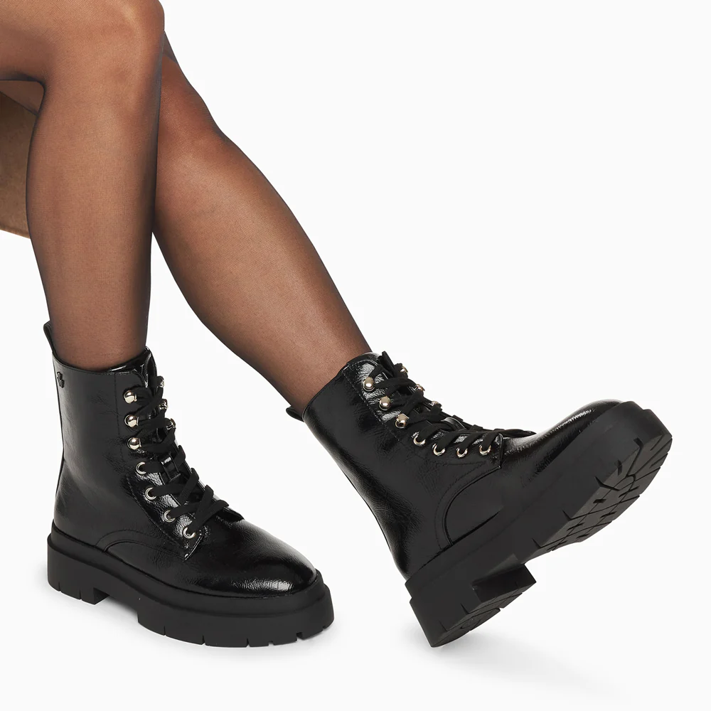 Bottines-Bottines rangers Madison noires à plateforme crantée
