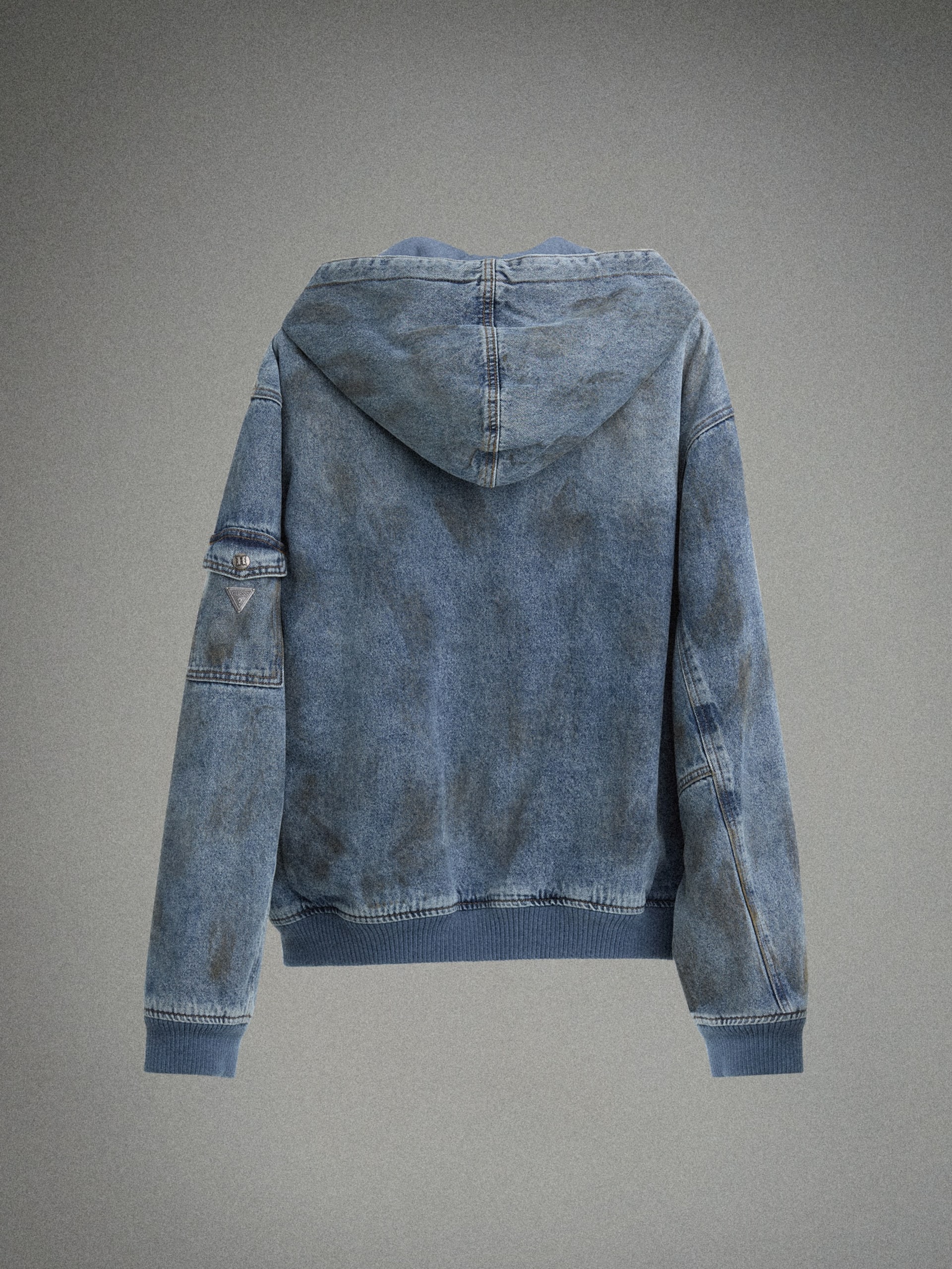 Jaqueta com capuz em jeans HARDSTONE
