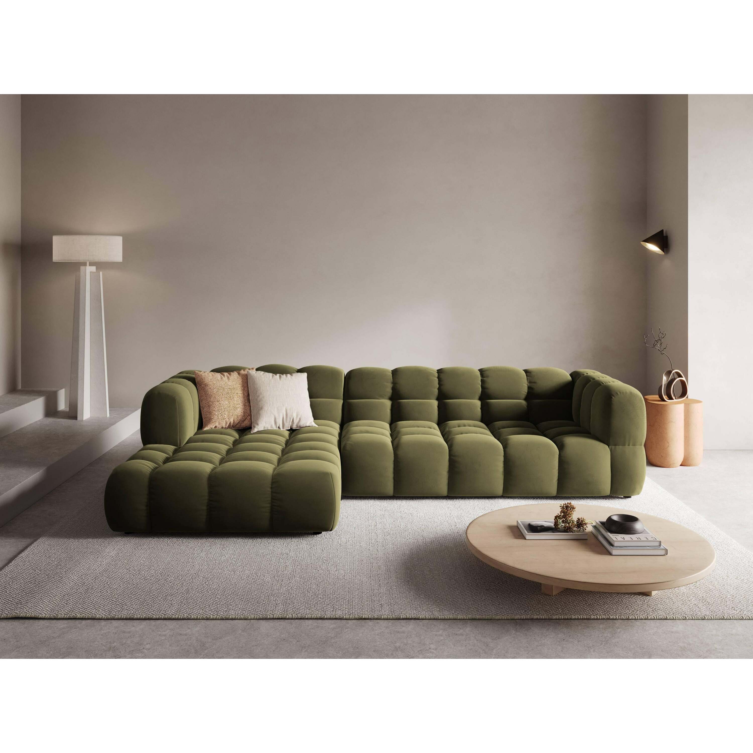 Cosmopolitan Design Sky 4-zits Hoekbank Links - Lichtgroen