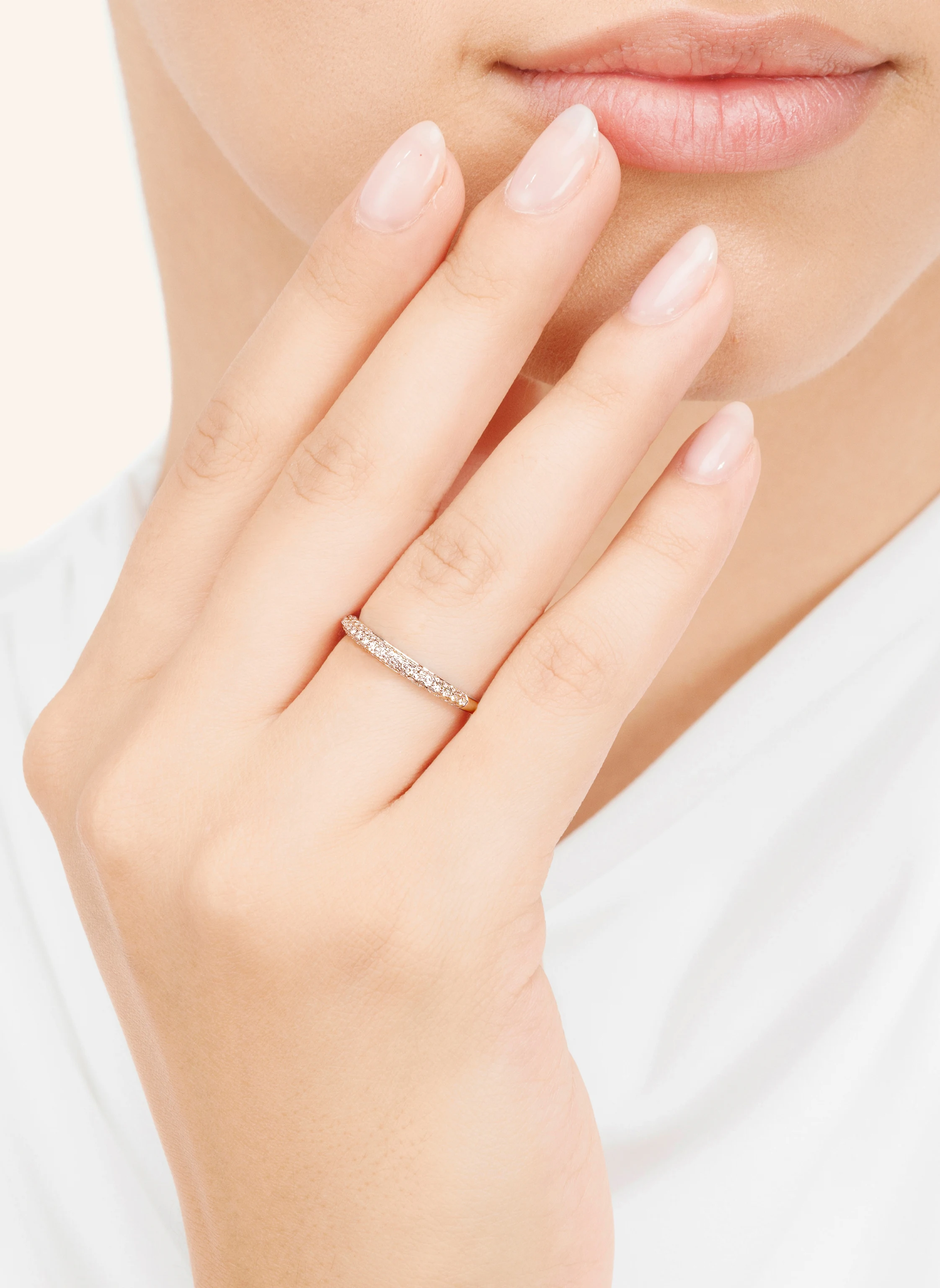 Leaf Ring DAZZLE mit Diamanten