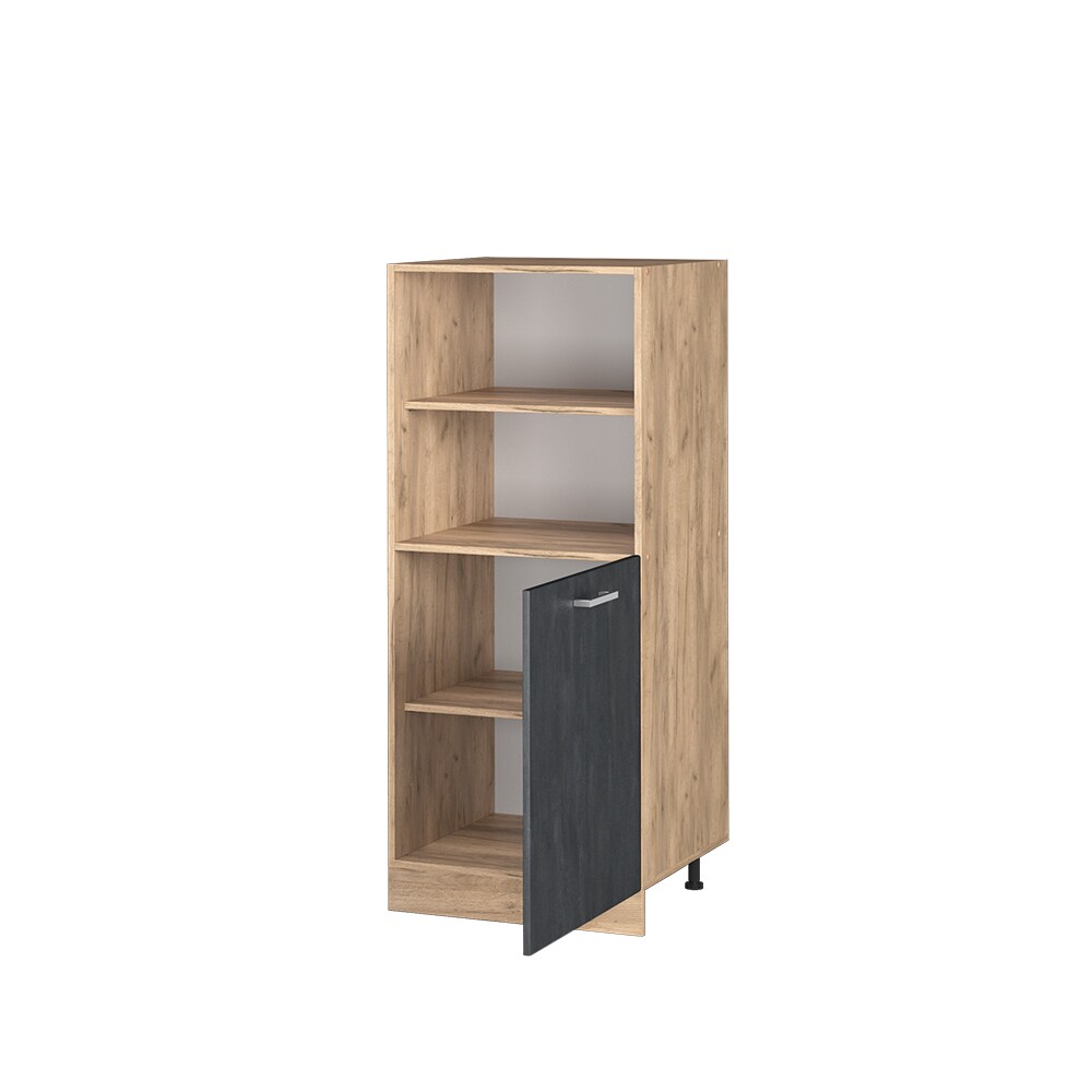 Vicco Vorratsschrank R-Line Schwarz Beton Eiche 60 cm kleine Tür