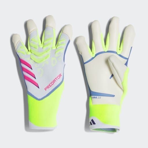 adidas Gants de Gardien Predator Pro Hybrid Celestial Victory - Blanc/Lucid Lemon/Lucid Pink