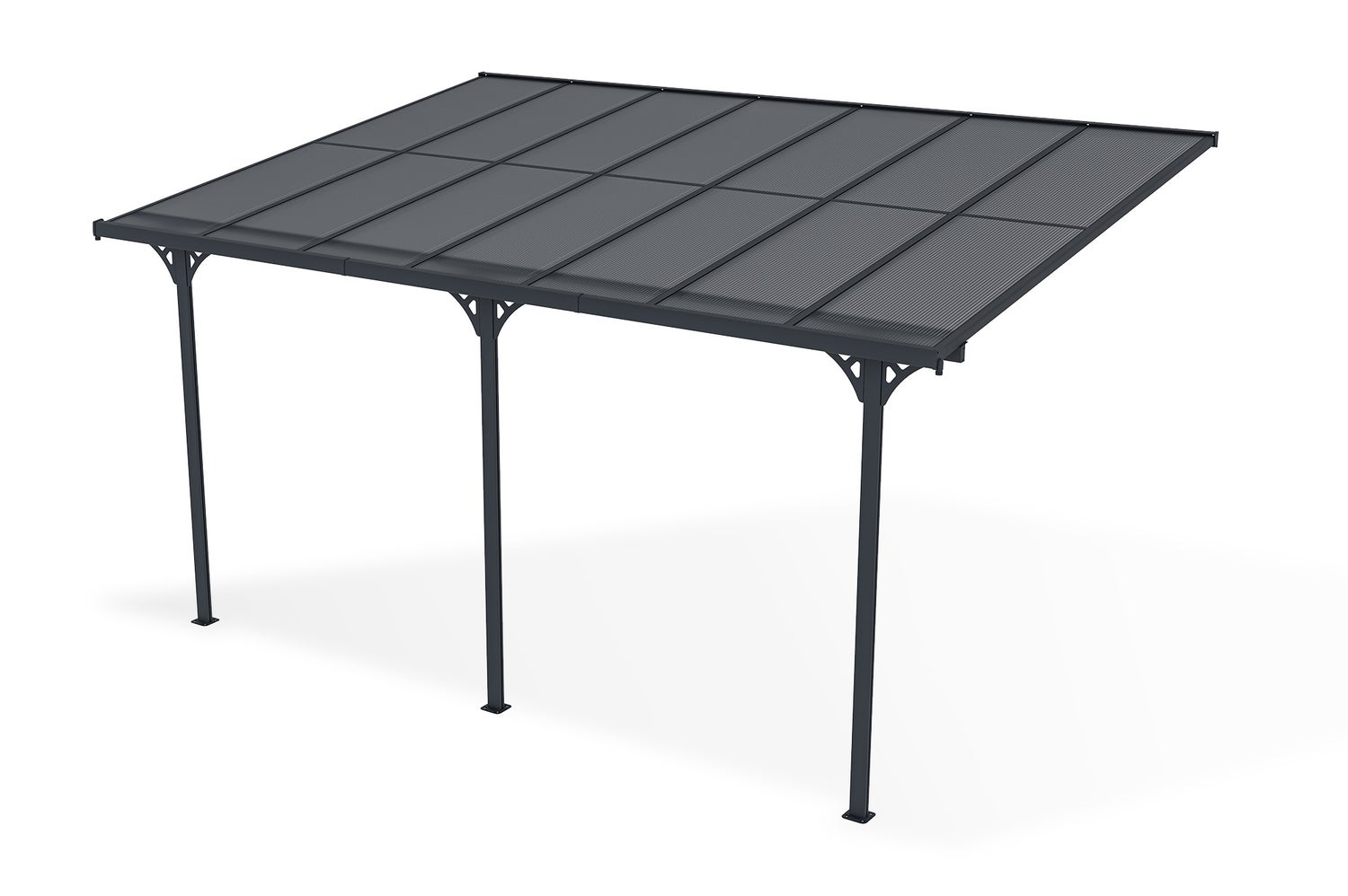 Terrasoverkapping/carport KLEO 450L300 aluminiumgrijs