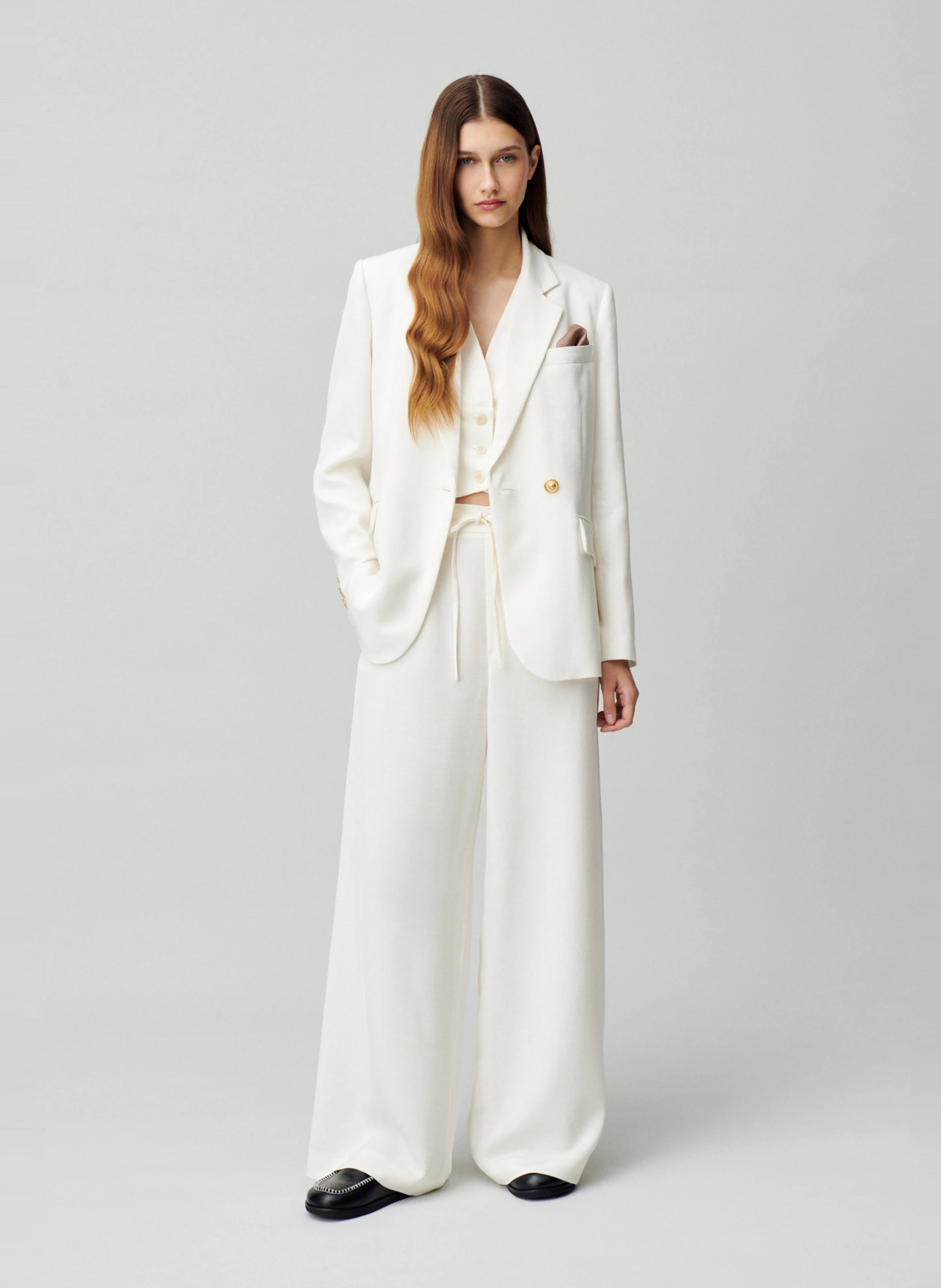 Veste de tailleur ajustée | Blanc