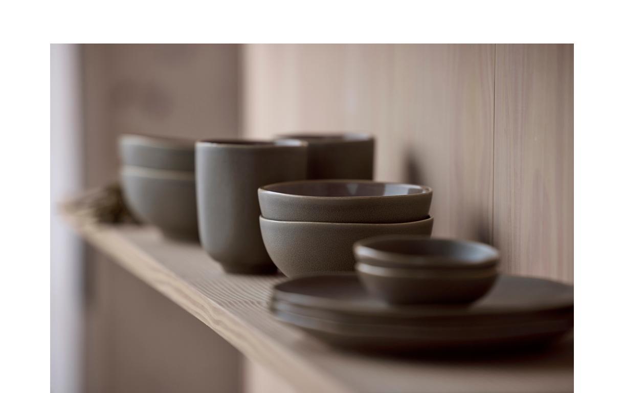 Frühstücks- & Dessertteller Shoku Ø 20 cm, 6 Stück, BraunEssteller-Set