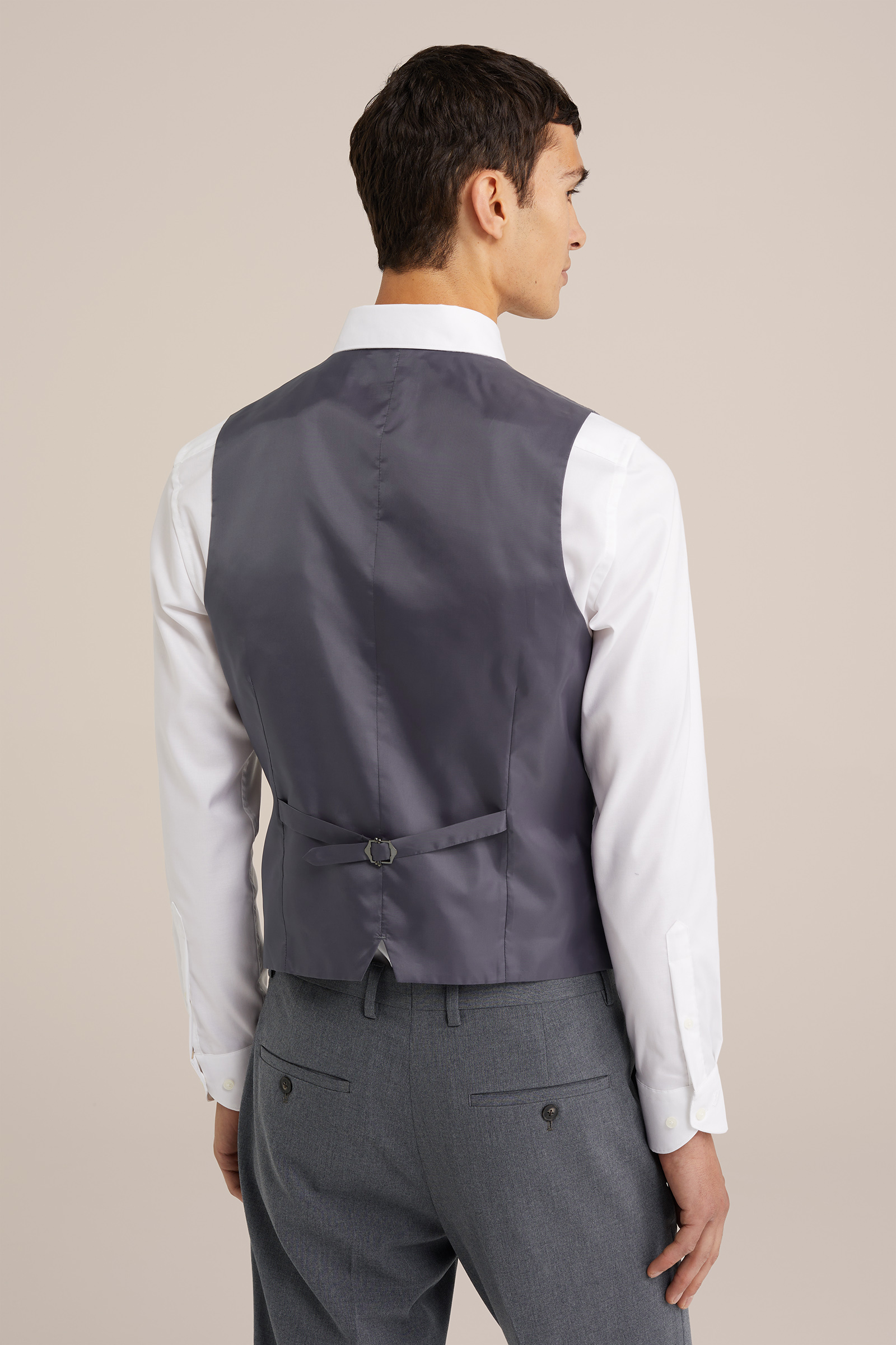 slim fit gilet Fundamentals Donkergrijs
