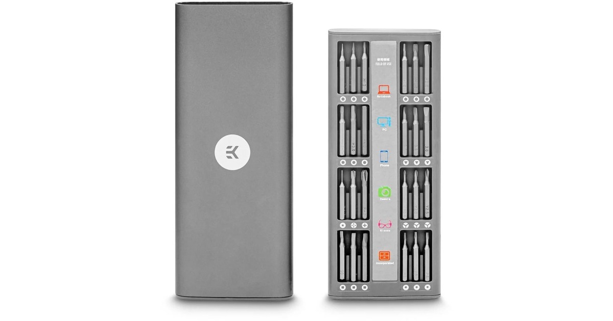 EKWBEK Loop Screwdriver Basic Set bitset  (Aluminium, 49 stuks)