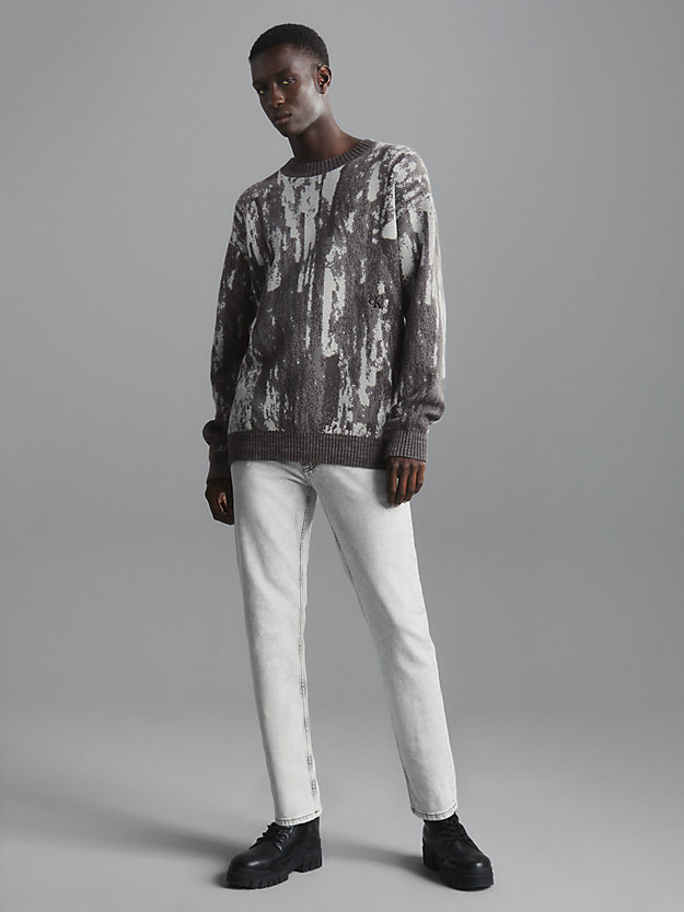 Suéter de malha jacquard de algodão