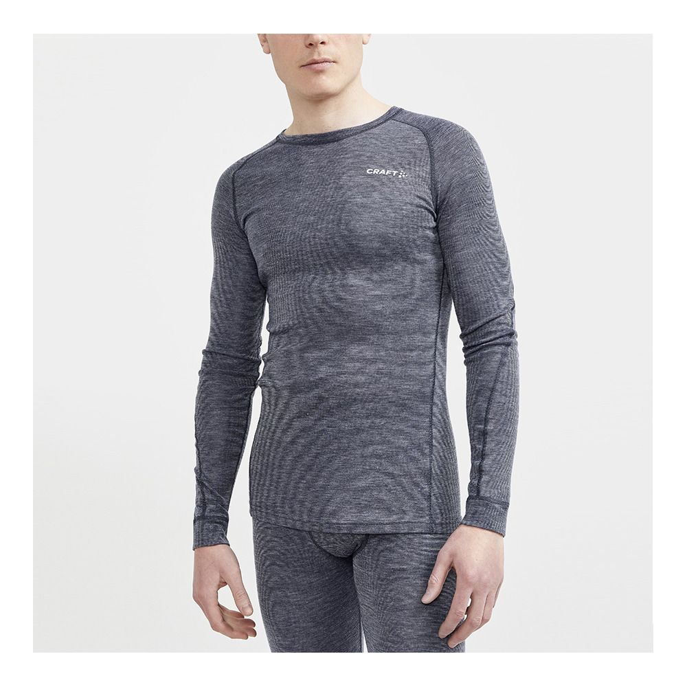 Craft CORE WOOL MERINO - Sous-couche Homme blaze/melange