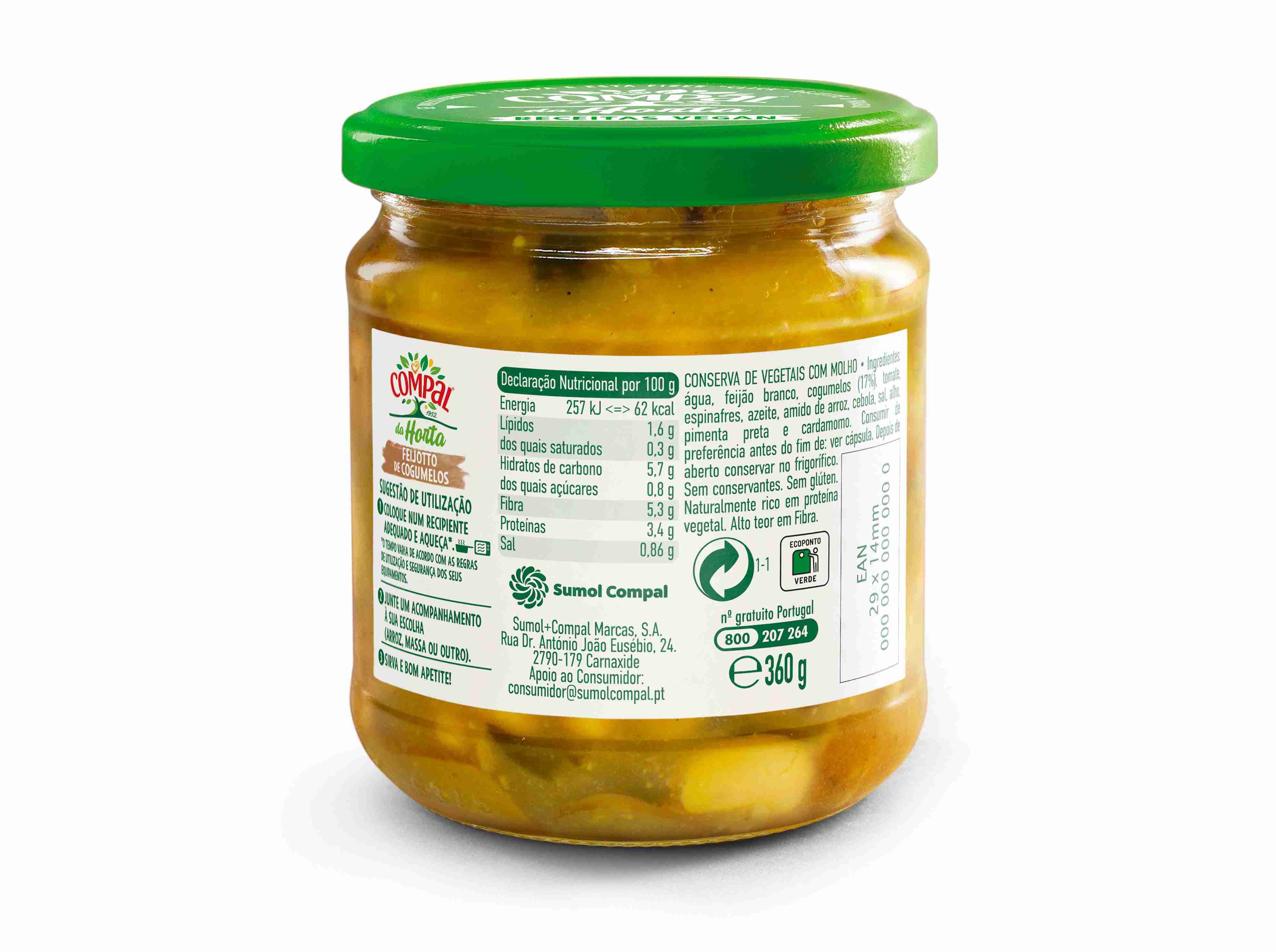 FEIJOTO DE COGUMELOS COMPAL 360G