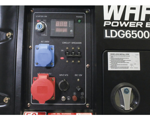 Warrior LDG6500SV3-EU Diesel 3-fase generator 5500W 1x400V 1x230V