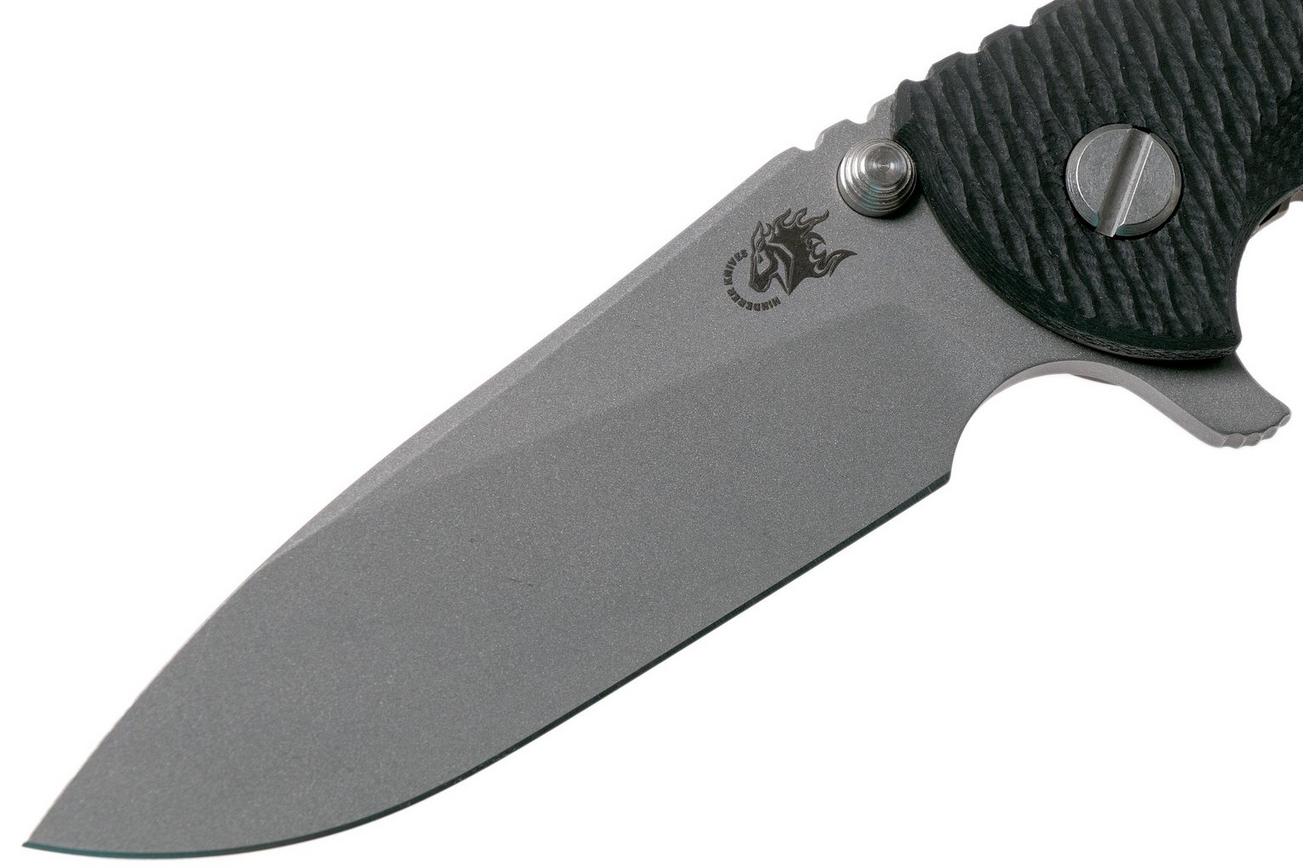 Rick Hinderer XM18 3,5” 20CV Slicer, Battle Bronze, Black G10 zakmes