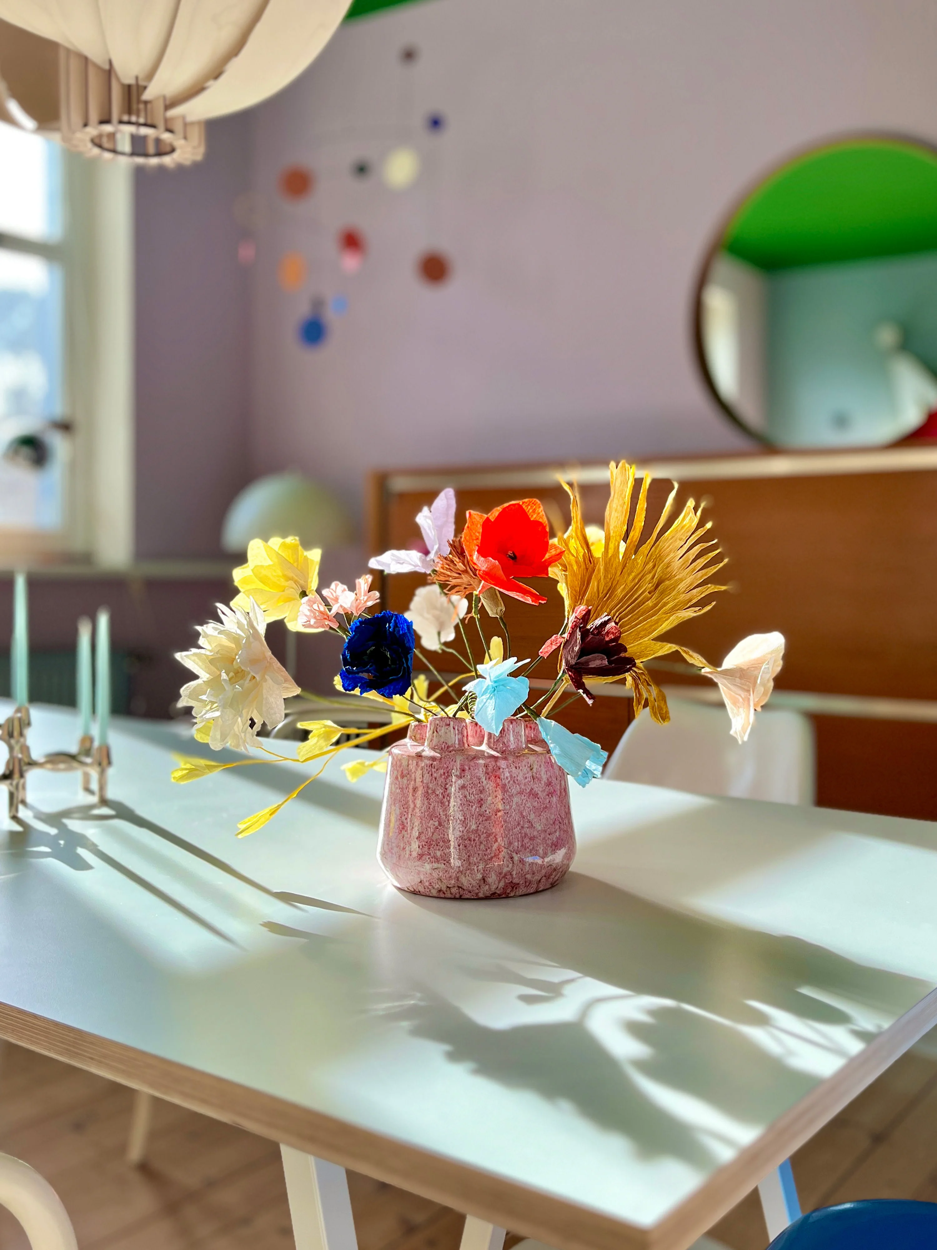 Handgemaakte kunstbloem Peony