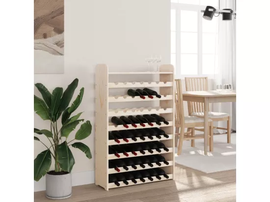 Casier à vin avec panneau supérieur bois de pin massif