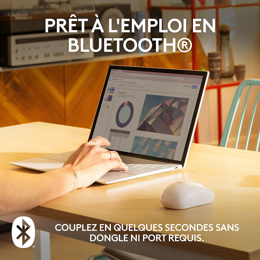Logitech M240 Silent - Blanc cassé