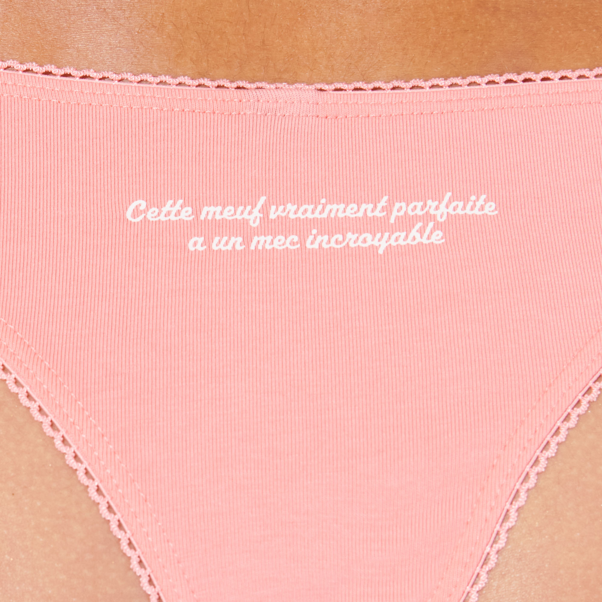 Tanga à message en coton