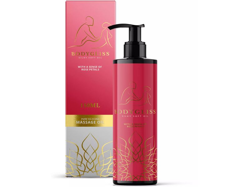 Bodygliss Massageöl und Gleitmittel Rosenblüten, 150 ml Massageöl und Gleitmittel kombiniert in einem