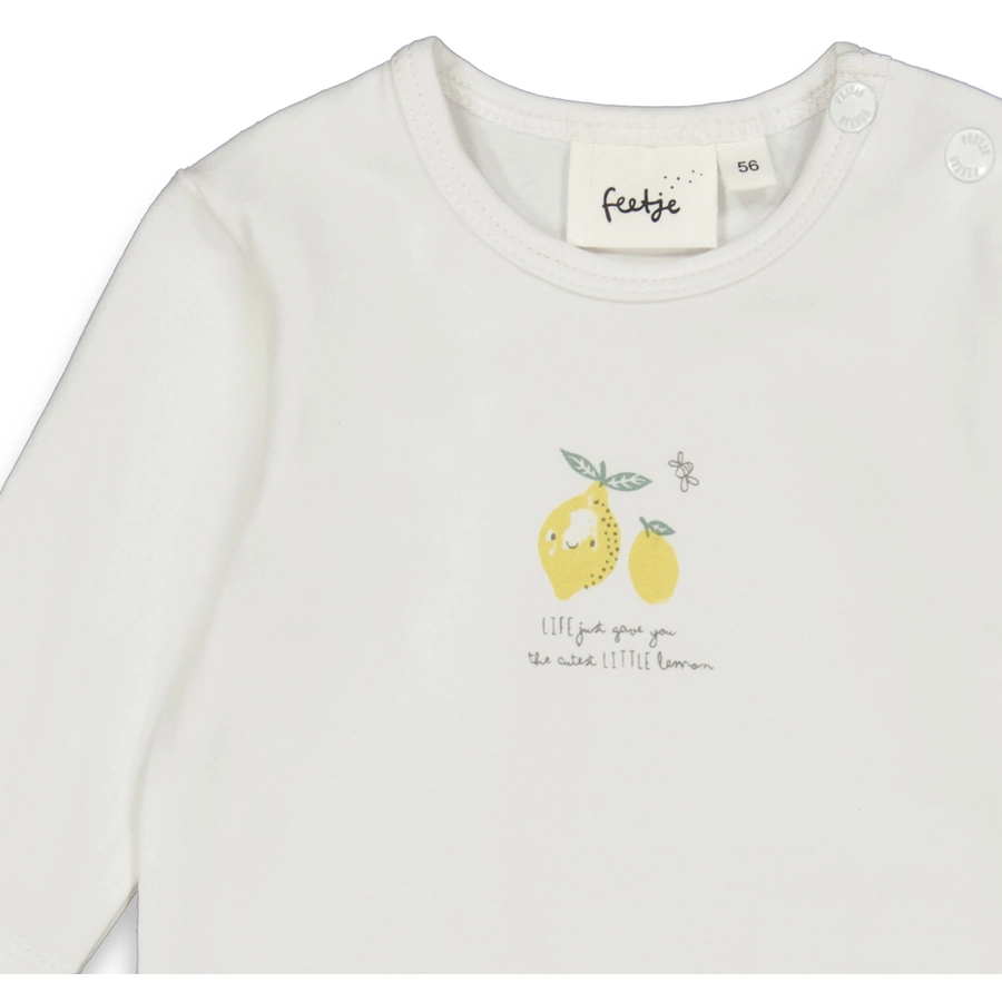 Feetje Langarmshirt Lemons Weiß