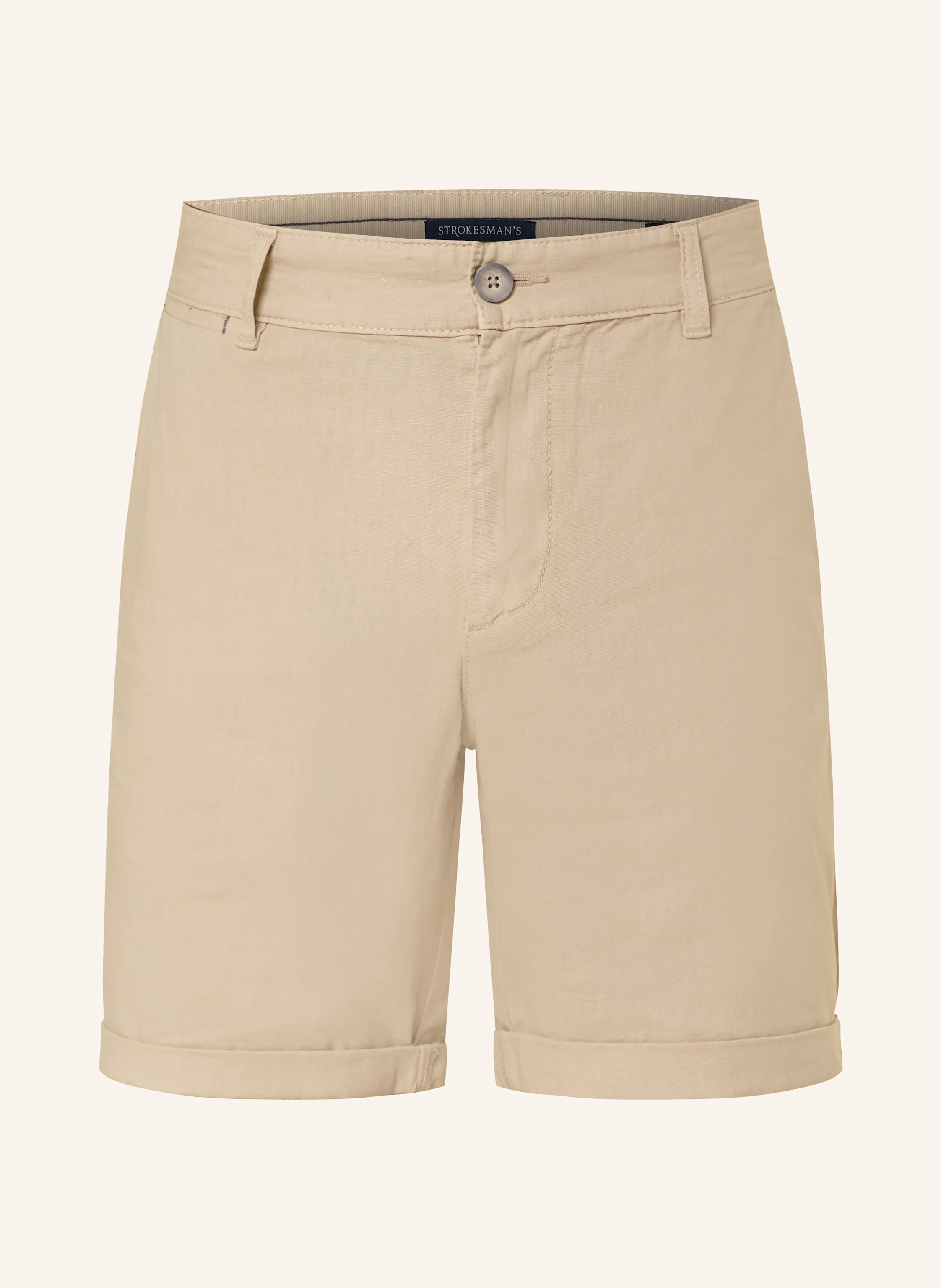 STROKESMAN'S Chinoshorts Slim Fit mit Leinen