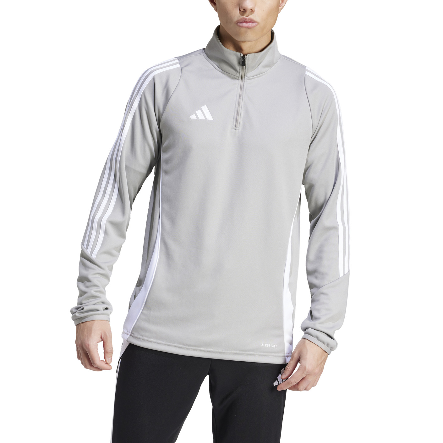 adidas Tiro 24 Trainingspak 1/4-Zip Lichtgrijs Zwart Wit