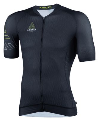 Maillot Manches Courtes Adicta Lab Valent Noir Titanium