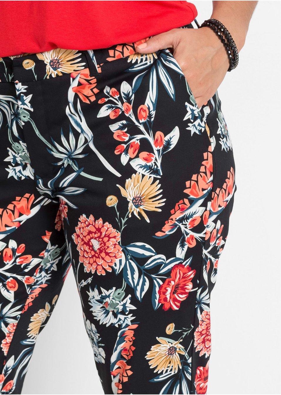 Pantalon extensible 7/8, imprimé