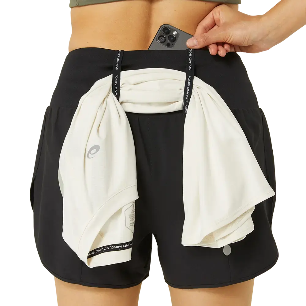 ASICS Road 3.5IN Hardloopbroek Kort Zwart Dames