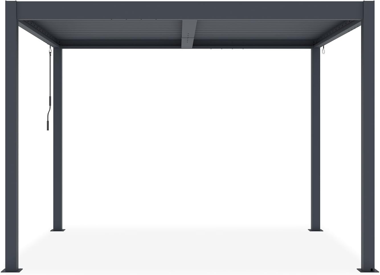 Cazeboo Piana 3x2,5m selbsttragende bioklimatische Pergola aus grauem Aluminium