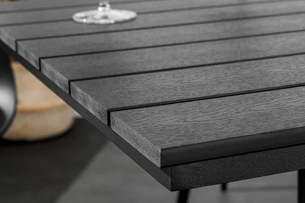 Moderner Bistrotisch DESIGNO 70cm schwarz Aluminium wetterfest Outdoor Gartentisch