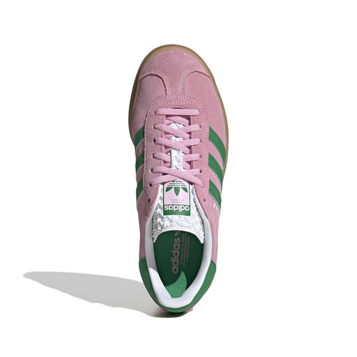 Adidas Gazelle Bold Sneakers, True Pink/Green/White, 40 2/3