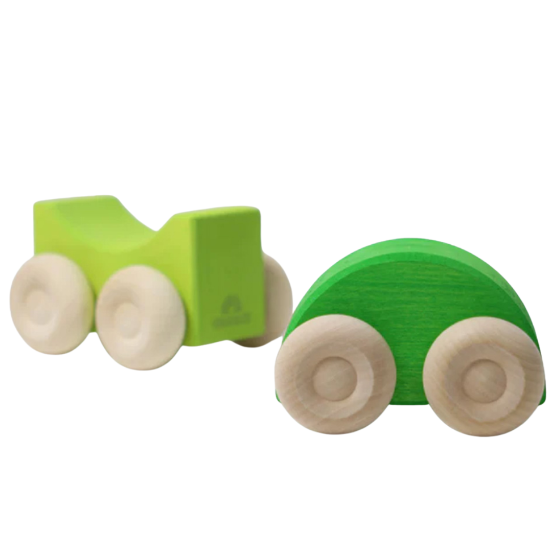grimm's stapelauto's - groen - 2st