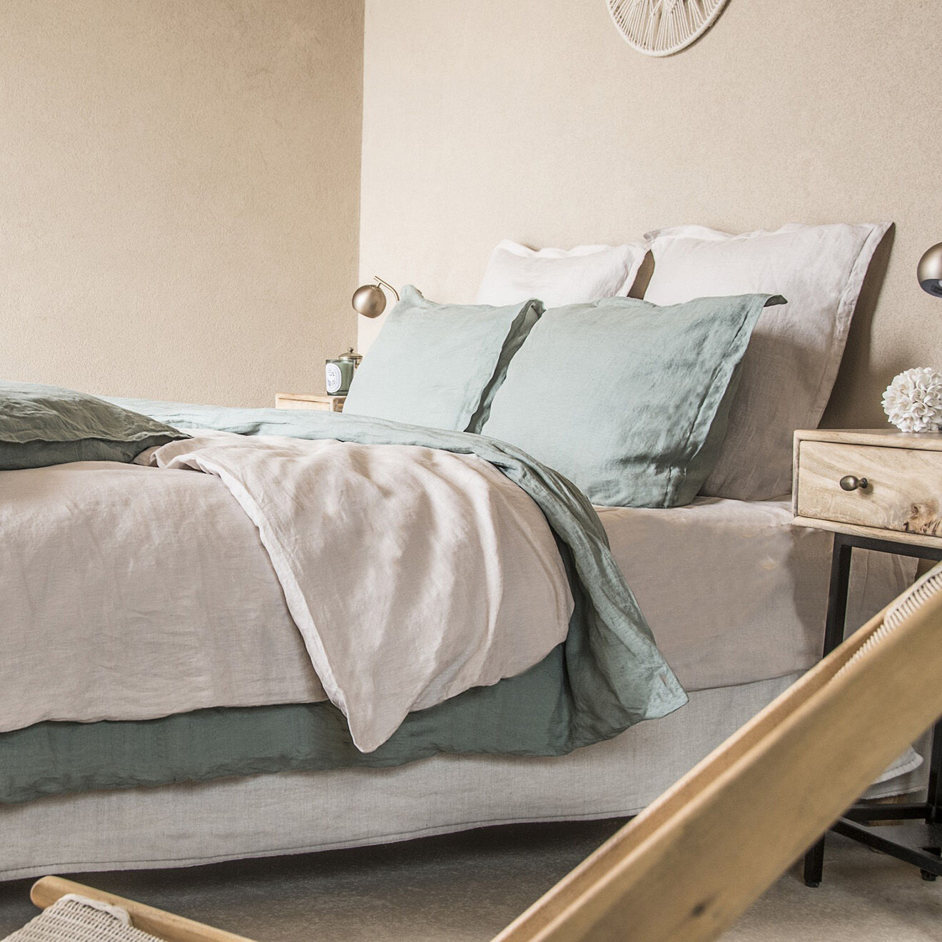 Febronie Drap housse 100% Lin Hortense beige