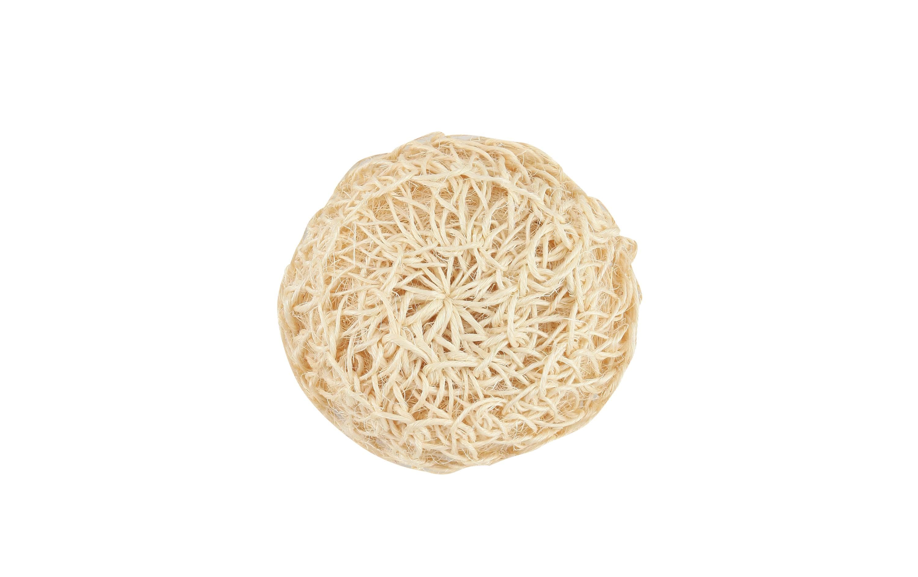 Badeschwamm-Set aus Sisal, WeissHautpeeling-Set