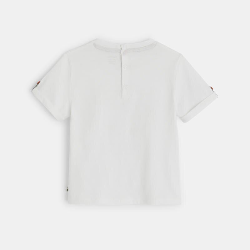 T-shirt explorateur blanc bébé garçon Blanc
