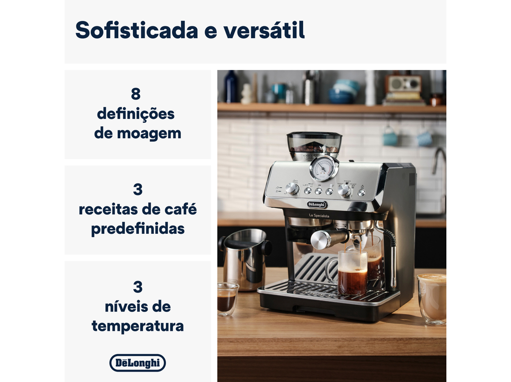 MÁQUINA DE CAFÉ EXPRESSO MANUAL DELONGHI EC9155.MB LA SPECIALISTA ARTE