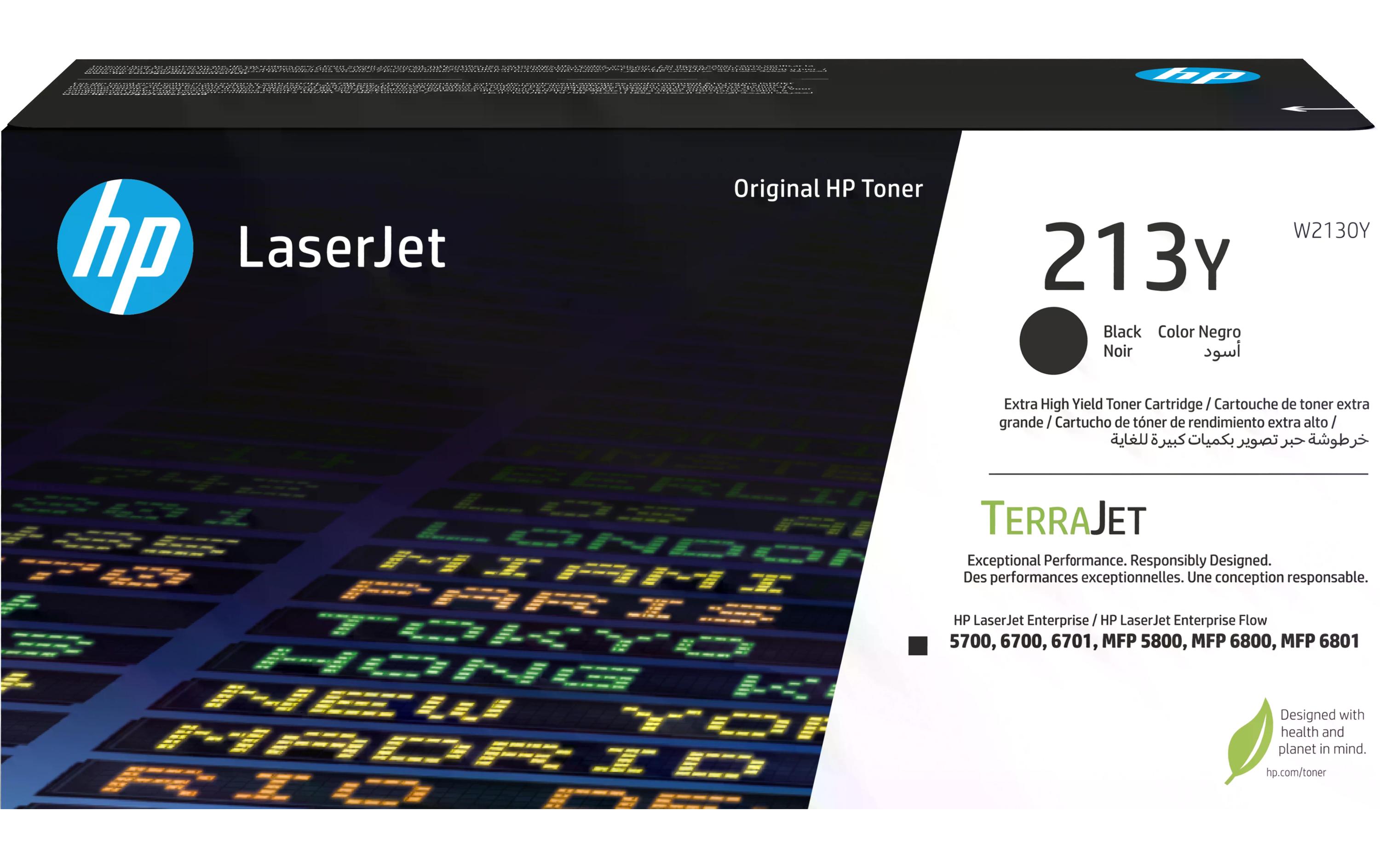 Toner 213Y (W2130Y) Black<br>Druckerpatrone, Schwarz
