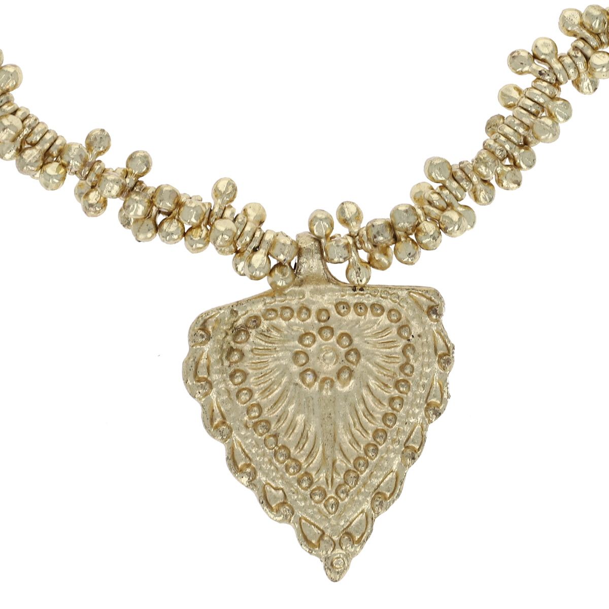 Collier indien cœur doré - Mariage Indien Pondie Chérie