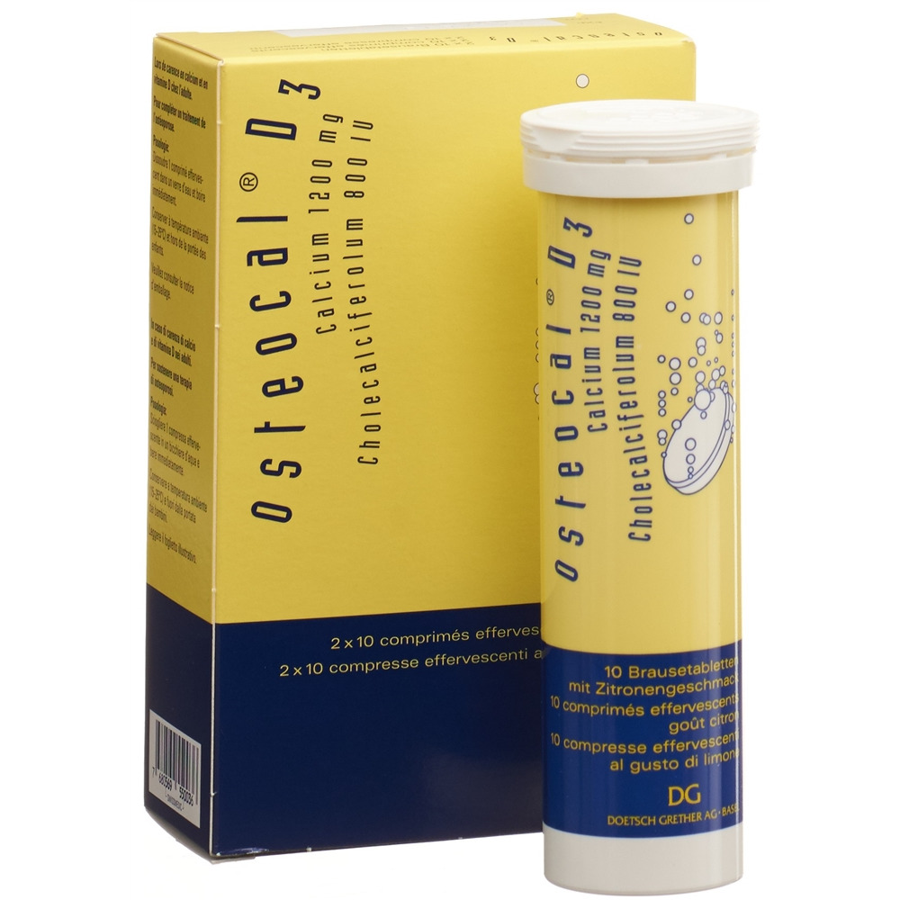 OSTEOCAL D3 Brausetabl 1200/800 Ds 20 Stk